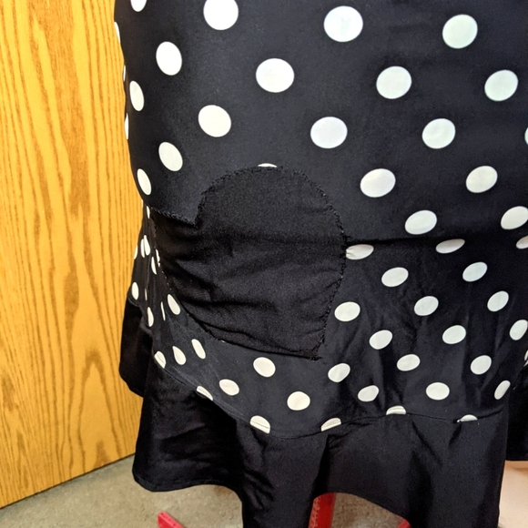 la Vie en rose aqua pin up 2 piece polka dot bathing suit dress - Picture 4 of 6